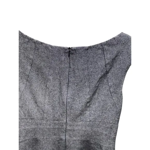 Karen Millen Wool Blend Sheath Dress Gray Size 12 Minimalist Career Designer