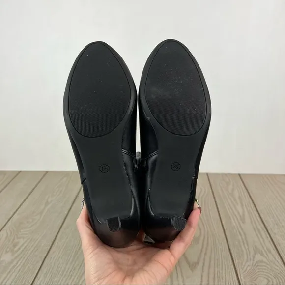 Karen Scott Hanna Chain Dress Boots 8M/WC Black $80