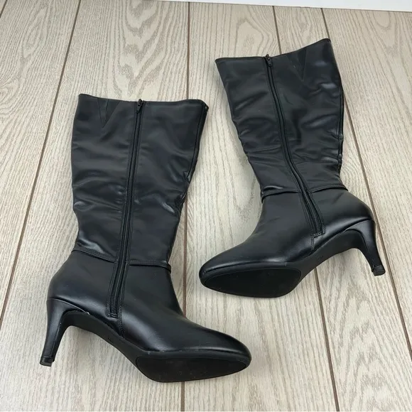 Karen Scott Hanna Chain Dress Boots 8M/WC Black $80