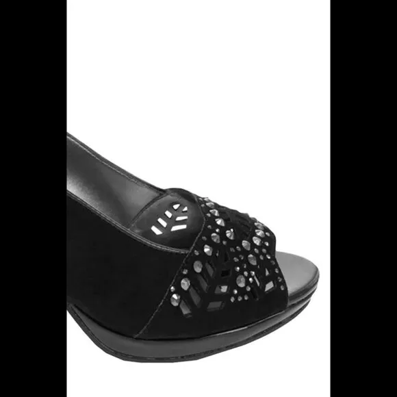Karen Scott Women's Dressy Shoes Brooke Slingback Pumps Black Size 8 W