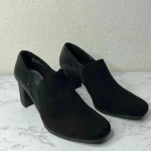 Karen Scott Womens Tillen Stretch Dressy Loafer Heels Shoes 8 M