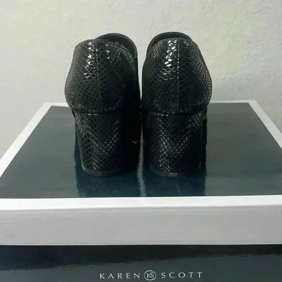 Karen Scott Womens Tillen Stretch Dressy Loafer Heels Shoes 8 M