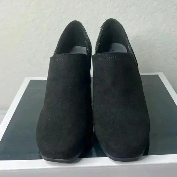 Karen Scott Womens Tillen Stretch Dressy Loafer Heels Shoes 8 M