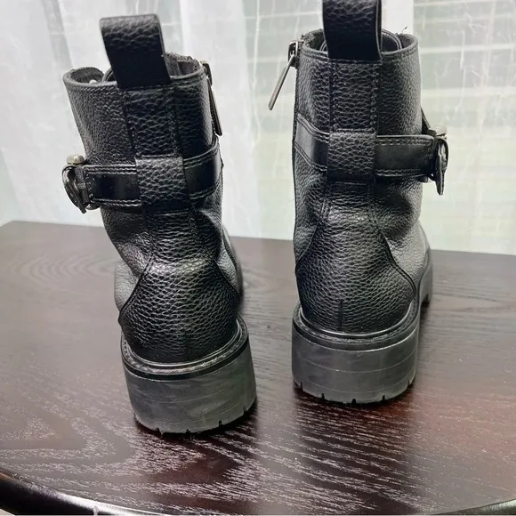 Karl Lagerfeld black rhinestone boots.  Size: 7 M.  #008