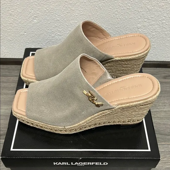 Karl Lagerfeld Paris Women's Corissa Slip-On Espadrille Wedge Sandal
