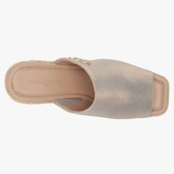 Karl Lagerfeld Paris Women's Corissa Slip-On Espadrille Wedge Sandal
