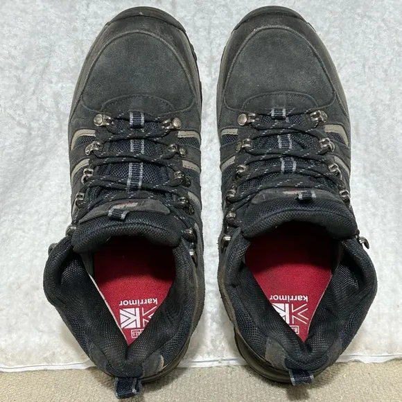 Karrimor Mens Blue Mount Mid Top Waterproof Suede Hiking Boots Shoes SZ US 9.5
