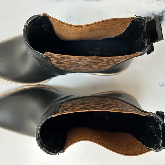 Kate Spade Domina Leopard Chelsea Ankle Boots
