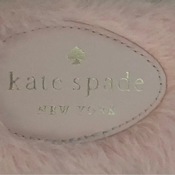 Kate Spade Sandy Ballet Pink Faux Fur Slide Slip On Slippers 8 NWT