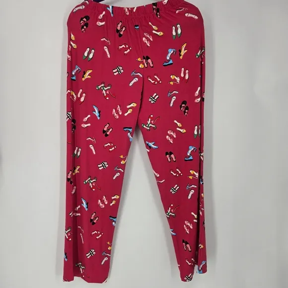 KATE SPADE Women's Cropped 2-Piece Pajama Set in Party Shoes – Size Small NWT