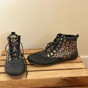 Keds Women's Black and Brown Leopard Print Shoes size 10