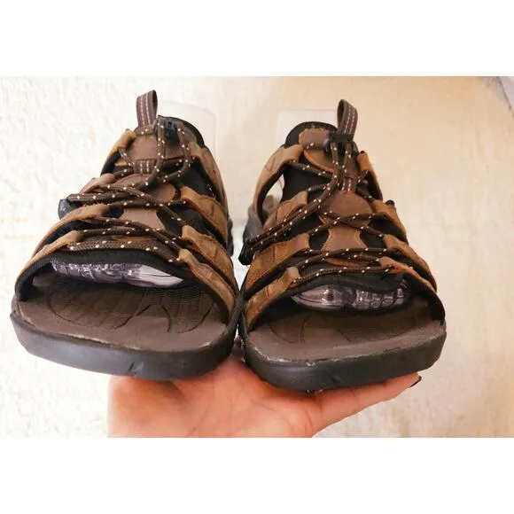 KEEN Brown Sz10.5 US EU44 Targhee 3 Slide Fisherman flat slippers. Beach. Comfy