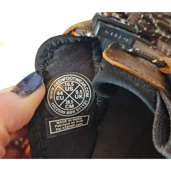 KEEN Brown Sz10.5 US EU44 Targhee 3 Slide Fisherman flat slippers. Beach. Comfy