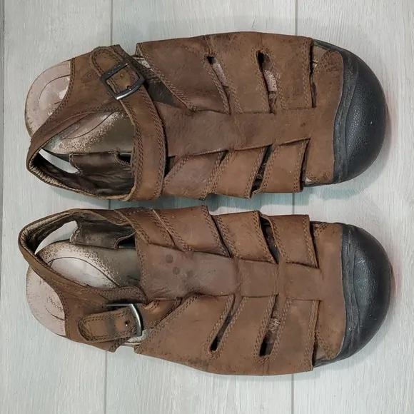 Keen Mens Leather Newport Leather Outdoor Hiking sandals shoes sz 15