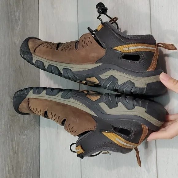 Keen Mens Outdoor Hiking Leather Sneakers shoes sz 13