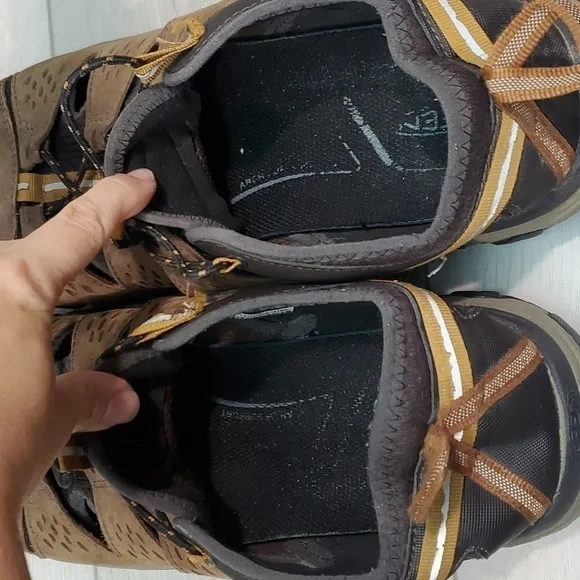 Keen Mens Outdoor Hiking Leather Sneakers shoes sz 13