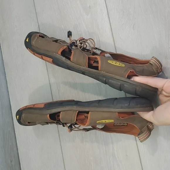 Keen Mens Outdoor Shitake Bombay Hiking Comfort Leather Sandals shoes sz 11.5