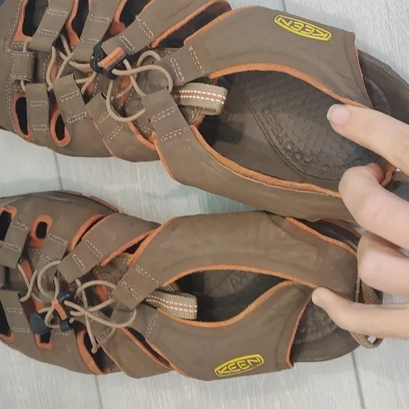 Keen Mens Outdoor Shitake Bombay Hiking Comfort Leather Sandals shoes sz 11.5