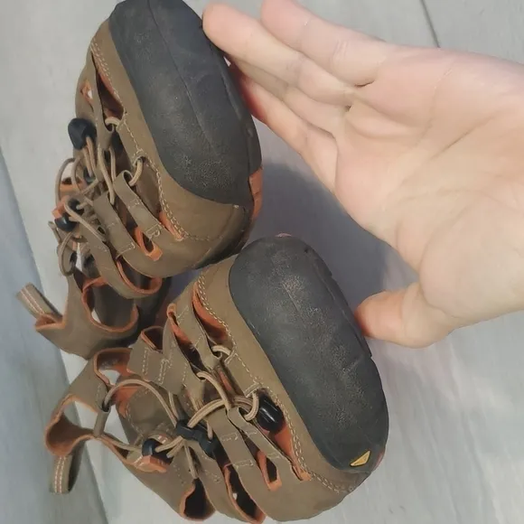 Keen Mens Outdoor Shitake Bombay Hiking Comfort Leather Sandals shoes sz 11.5