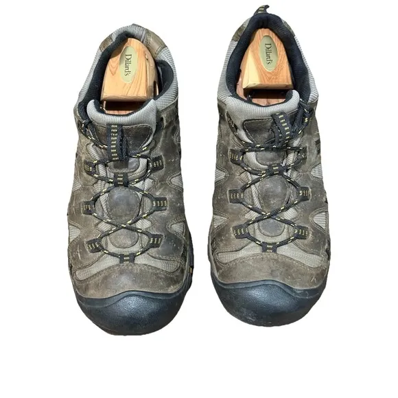 Keen Mens Siskiyi Waterproof Hiking Shoes Size 11.5 Brown Outdoors Round Toe EUC
