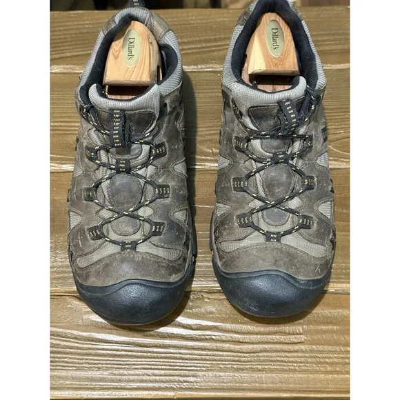 Keen Mens Siskiyi Waterproof Hiking Shoes Size 11.5 Brown Outdoors Round Toe EUC