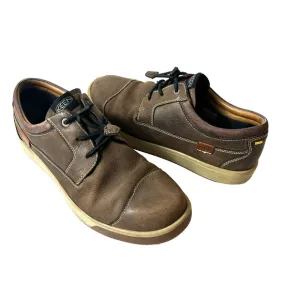 Keen Mens Sz 11 Comfort Casual Brown Leather Oxford Toggle Closure Everyday Shoe