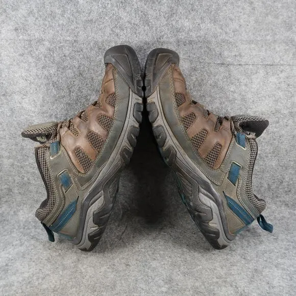 Keen Shoes Mens 11 Hiking Boots Targhee Trail Trek Leather Lace Up Brown Utility