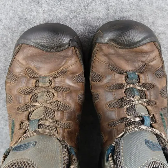 Keen Shoes Mens 11 Hiking Boots Targhee Trail Trek Leather Lace Up Brown Utility