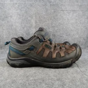 Keen Shoes Mens 11 Hiking Boots Targhee Trail Trek Leather Lace Up Brown Utility