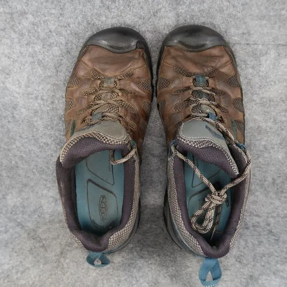 Keen Shoes Mens 11 Hiking Boots Targhee Trail Trek Leather Lace Up Brown Utility