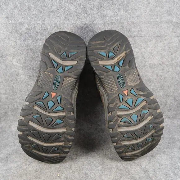 Keen Shoes Mens 11 Hiking Boots Targhee Trail Trek Leather Lace Up Brown Utility