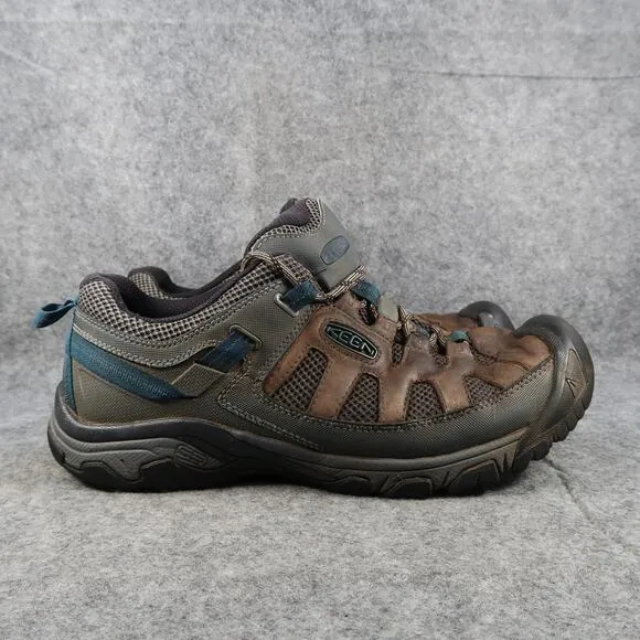 Keen Shoes Mens 11 Hiking Boots Targhee Trail Trek Leather Lace Up Brown Utility
