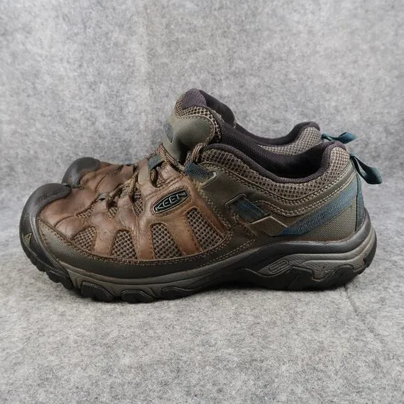 Keen Shoes Mens 11 Hiking Boots Targhee Trail Trek Leather Lace Up Brown Utility