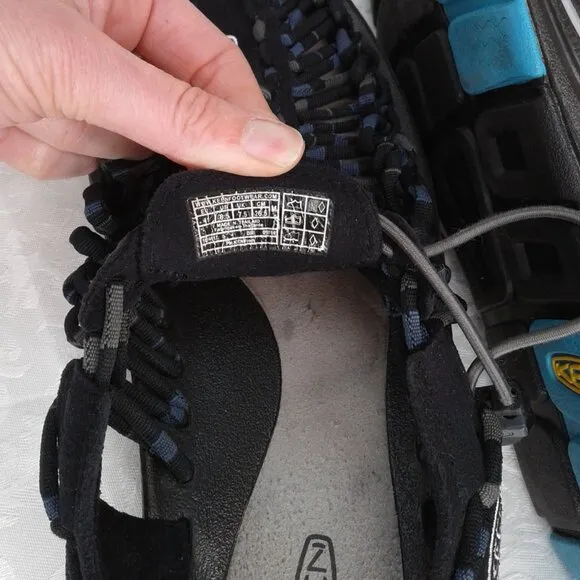 KEEN UNEEK Black Blue Paracord Outdoor Sport Sandals Braided EU 41: US 9.5W/8M