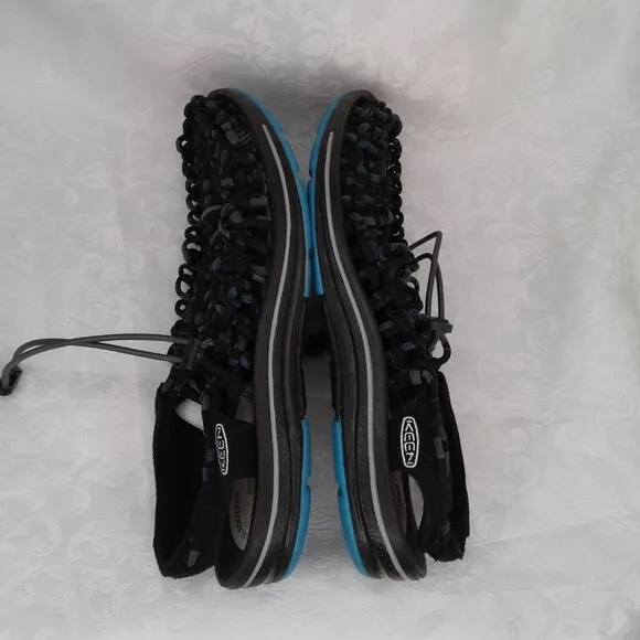 KEEN UNEEK Black Blue Paracord Outdoor Sport Sandals Braided EU 41: US 9.5W/8M