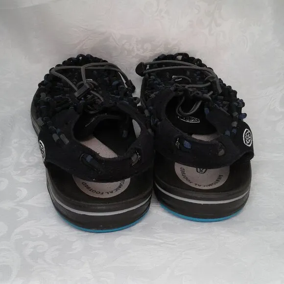 KEEN UNEEK Black Blue Paracord Outdoor Sport Sandals Braided EU 41: US 9.5W/8M