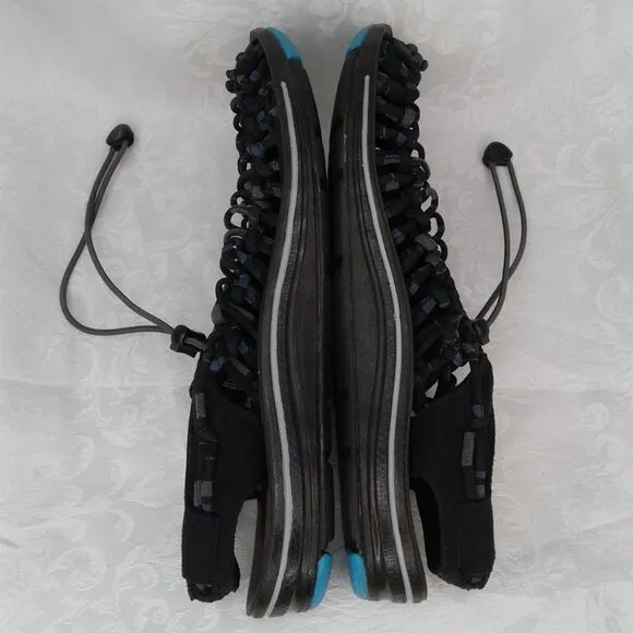 KEEN UNEEK Black Blue Paracord Outdoor Sport Sandals Braided EU 41: US 9.5W/8M