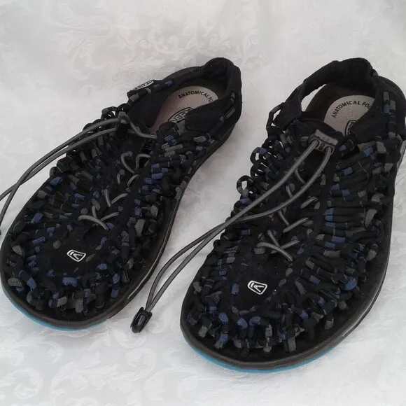KEEN UNEEK Black Blue Paracord Outdoor Sport Sandals Braided EU 41: US 9.5W/8M