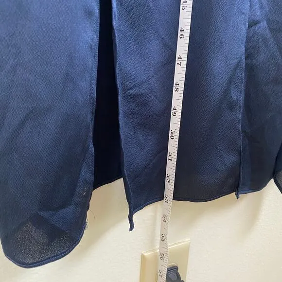 Keepsake Love Bound Dress Size XS Blue Midi Guest Cocktail Ruffle Minimalist