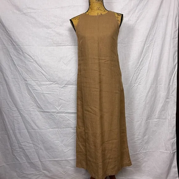 Kenar Linen Maxi Dress Sleeveless Casual Summer Dress Sz 8 Minimalist Lagom