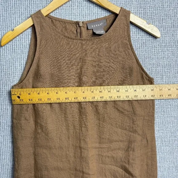 Kenar Linen Maxi Dress Sleeveless Casual Summer Dress Sz 8 Minimalist Lagom