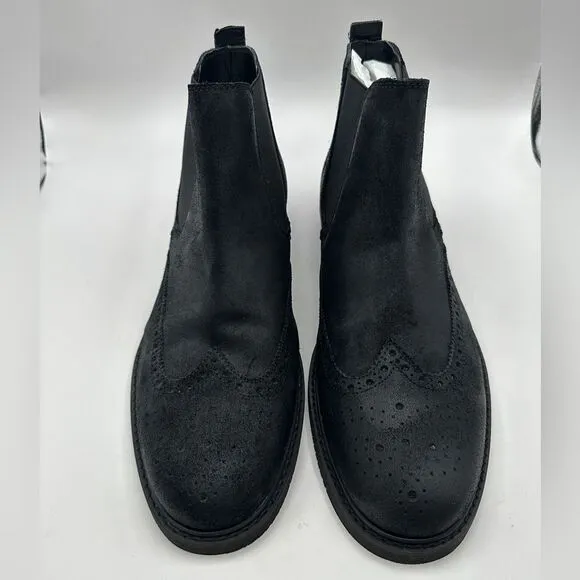 Kenneth Cole Two 2 Tango Black Leather Ankle Boots NEW IN BOX - size Men’s US12