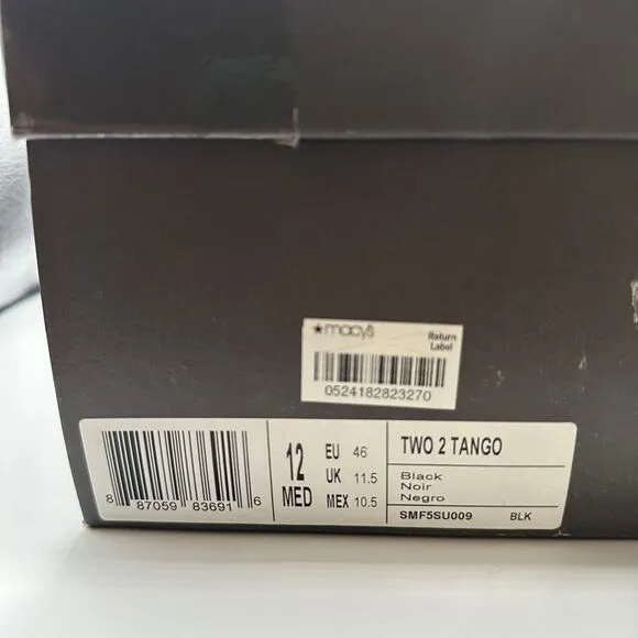 Kenneth Cole Two 2 Tango Black Leather Ankle Boots NEW IN BOX - size Men’s US12