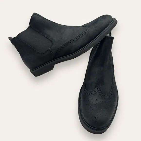 Kenneth Cole Two 2 Tango Black Leather Ankle Boots NEW IN BOX - size Men’s US12