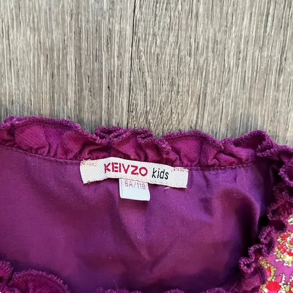 Kenzo kids purple paisley dress