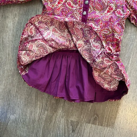 Kenzo kids purple paisley dress