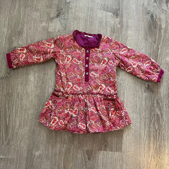 Kenzo kids purple paisley dress