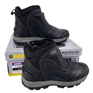 KHOMBU Boots Men's 10 Mason Outdoor Waterproof Rugged Slip-on Zipper Front Shoes