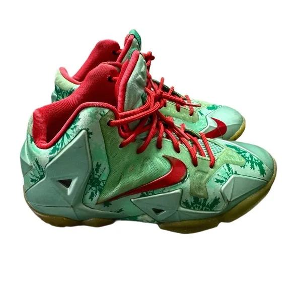 Kids Green and Red Athletic Shoes