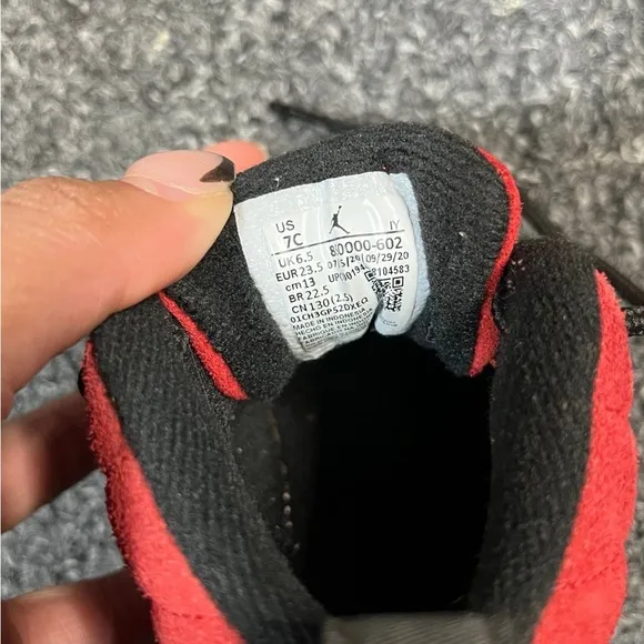 Kids Red and Black Athletic Shoes